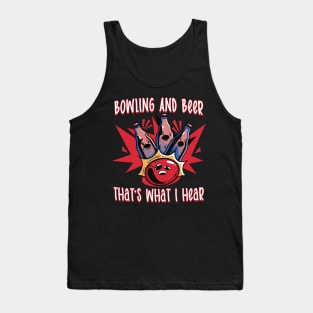 Funny Bowling Bowler Art Tank Top